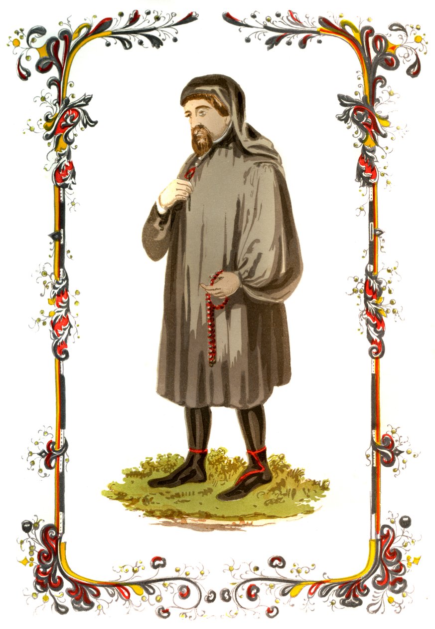 Geoffrey Chaucer, anglický spisovatel, básník, filozof, byrokrat a diplomat ze 14. století, c1850 od Unbekannt