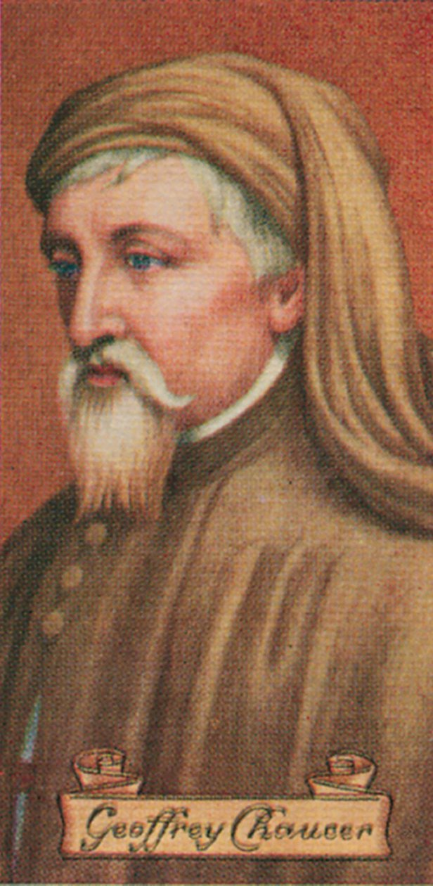 Geoffrey Chaucer, převzato ze série cigaretových karet, 1935 od Unbekannt