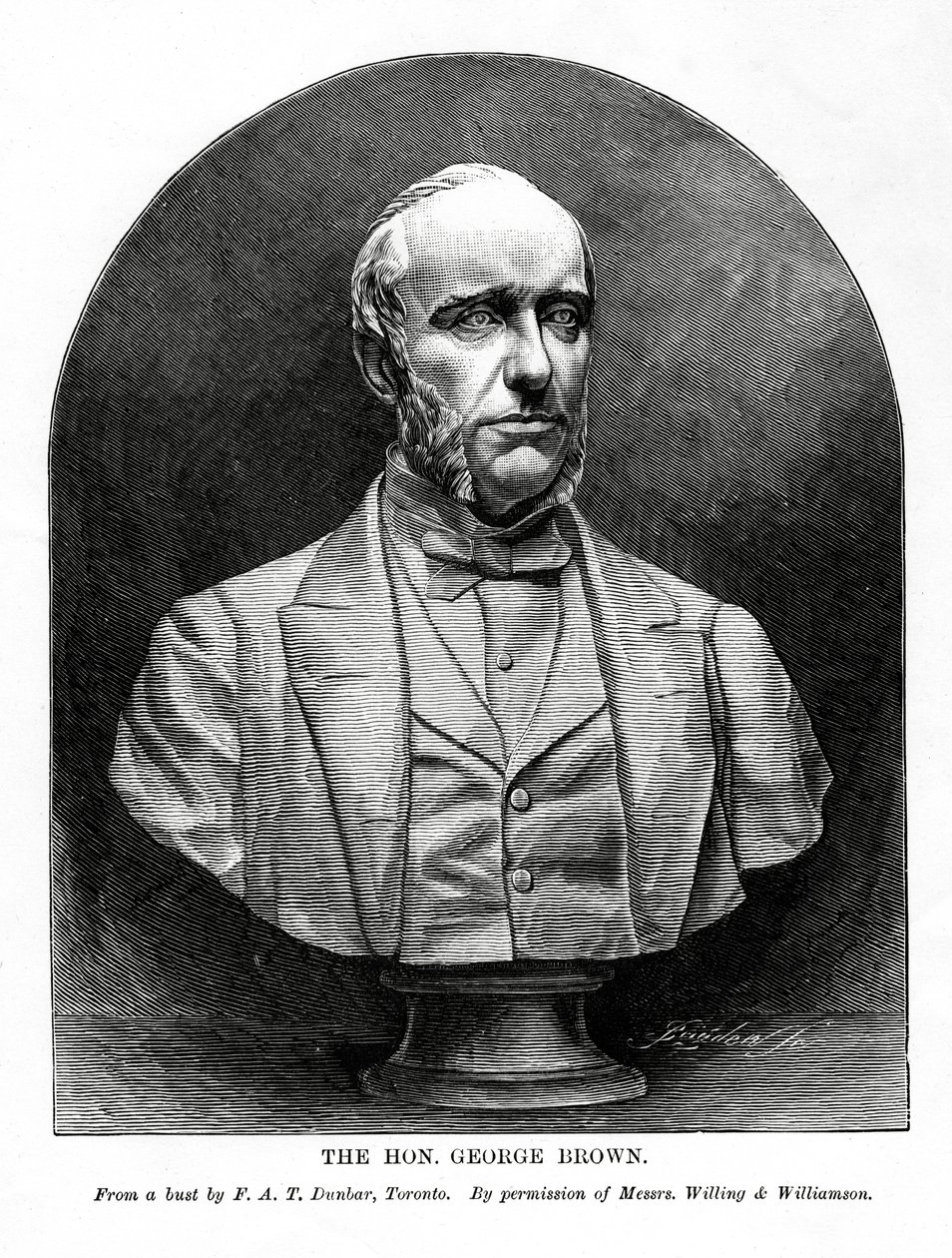 George Brown, kanadský novinář a politik skotského původu, 19. století od Unbekannt
