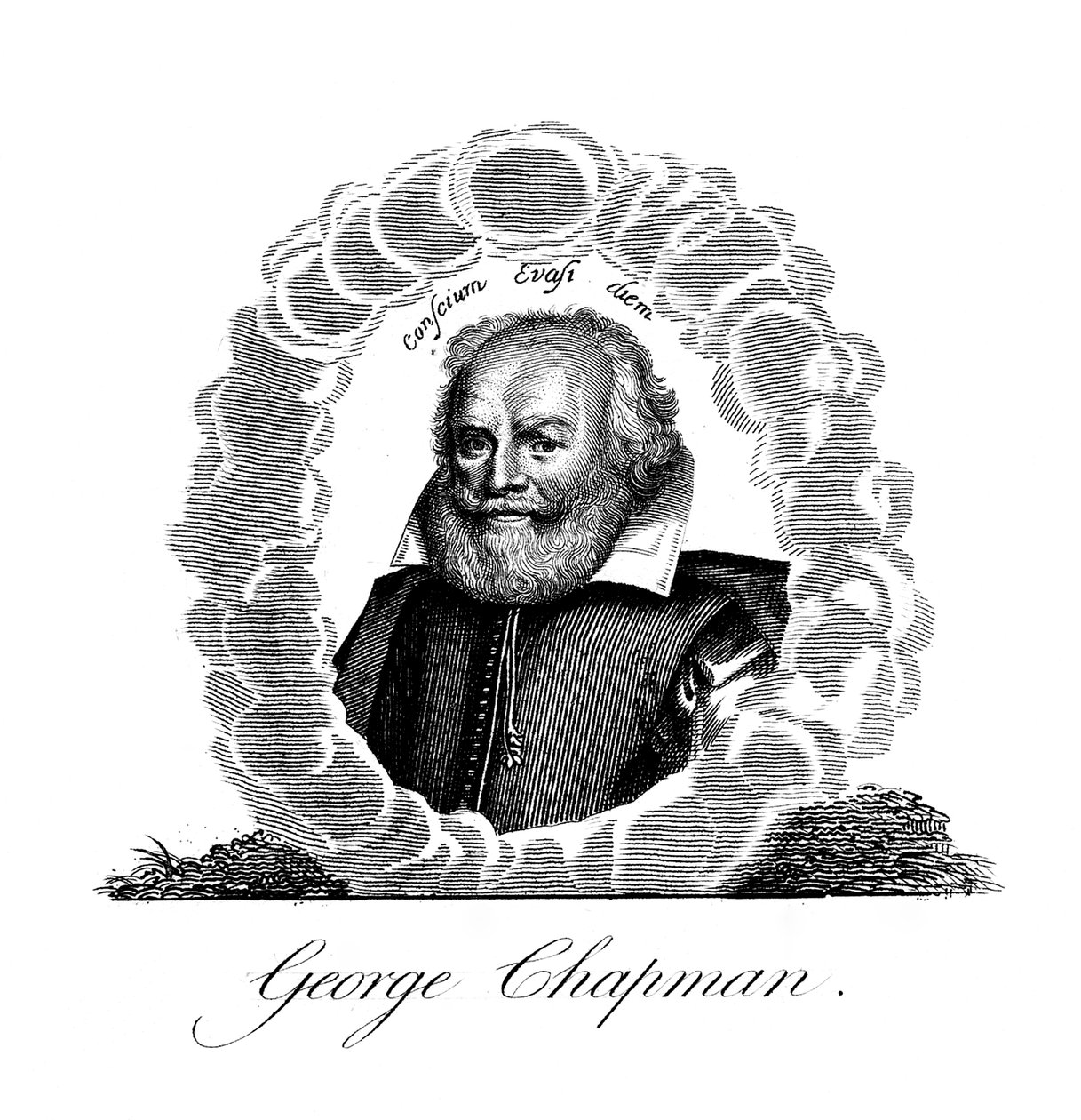 George Chapman, anglický dramatik, překladatel, básník a klasický učenec, 19. století od Unbekannt