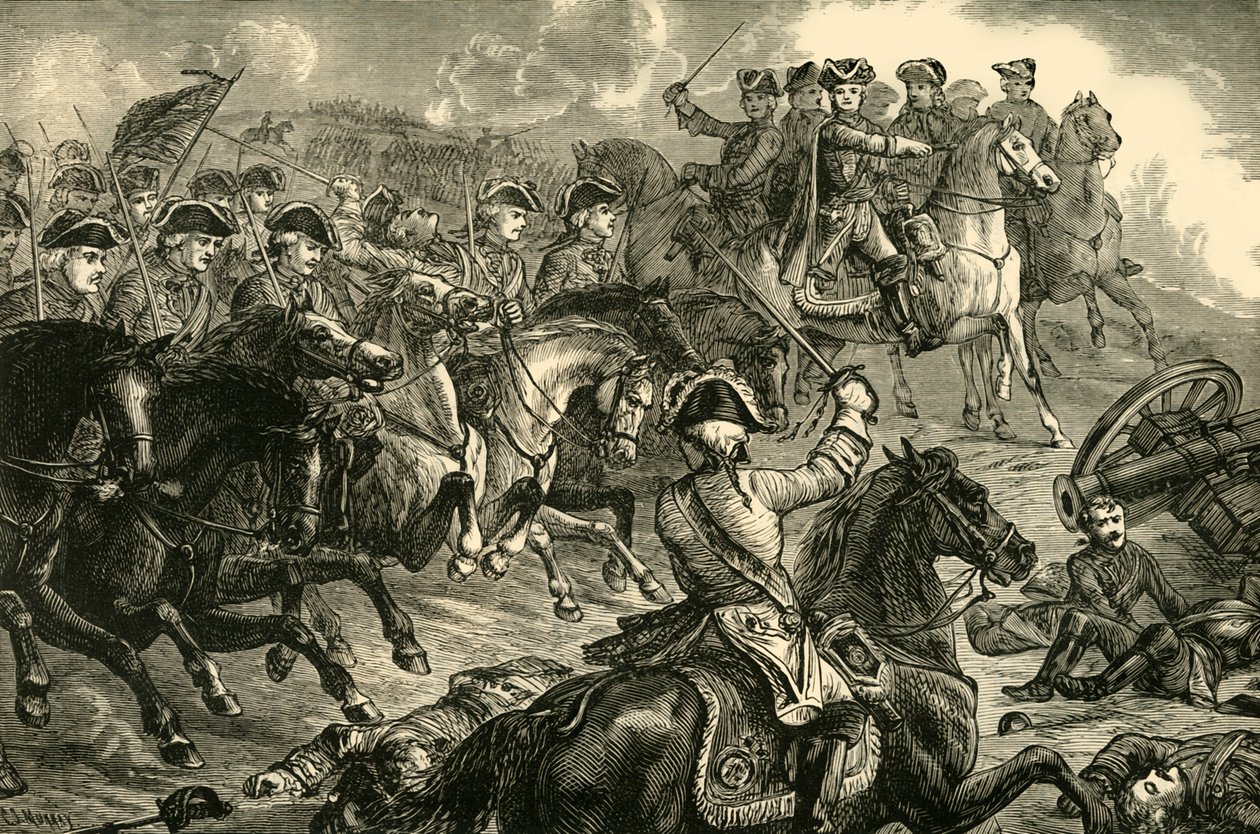 Jiří II, v bitvě u Dettingenu, 27. června 1743, 1890. od Unbekannt