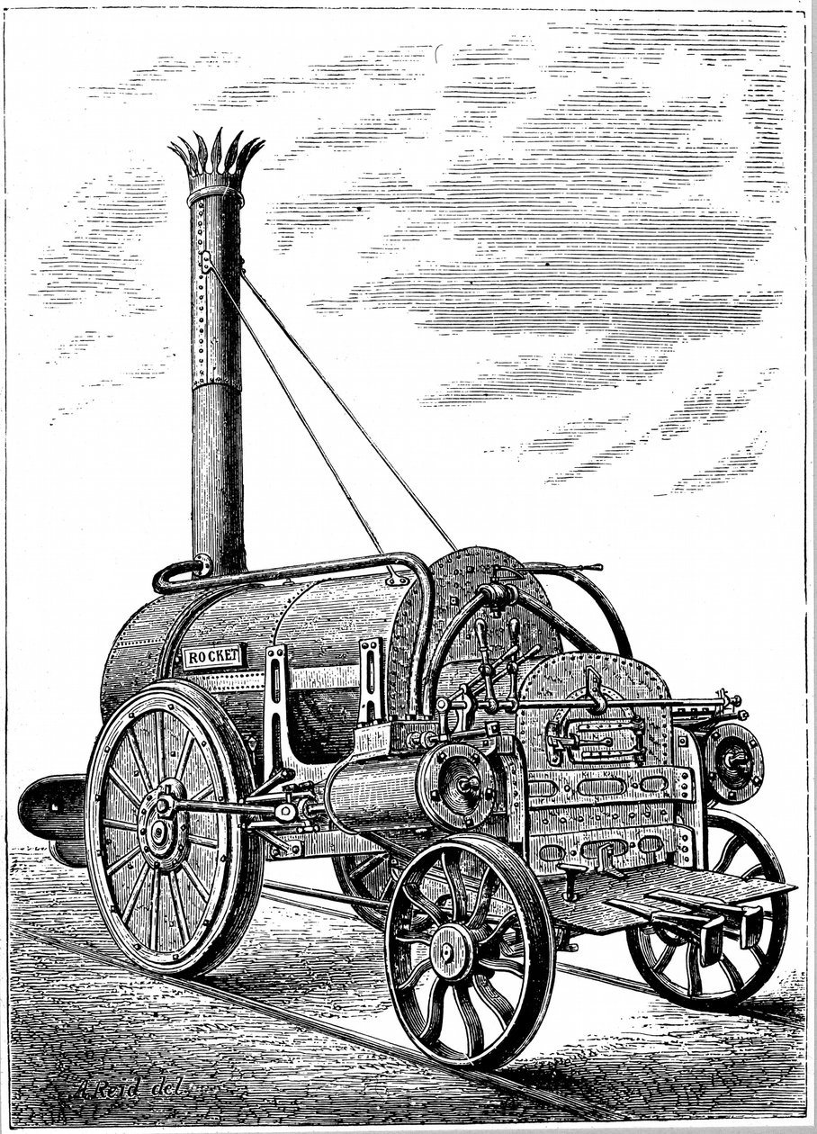 Lokomotiva Rocket George Stephensons, c1875 od Unbekannt
