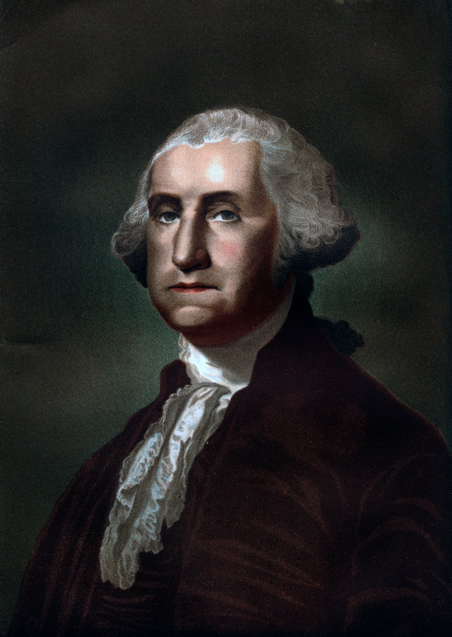 George Washington 1732-1799, první prezident Spojených států amerických, 1837 od Unbekannt