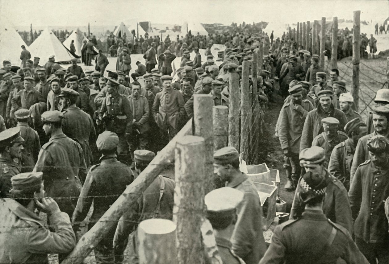 Němečtí vězni vstupující do klecí, 1919. od Unbekannt