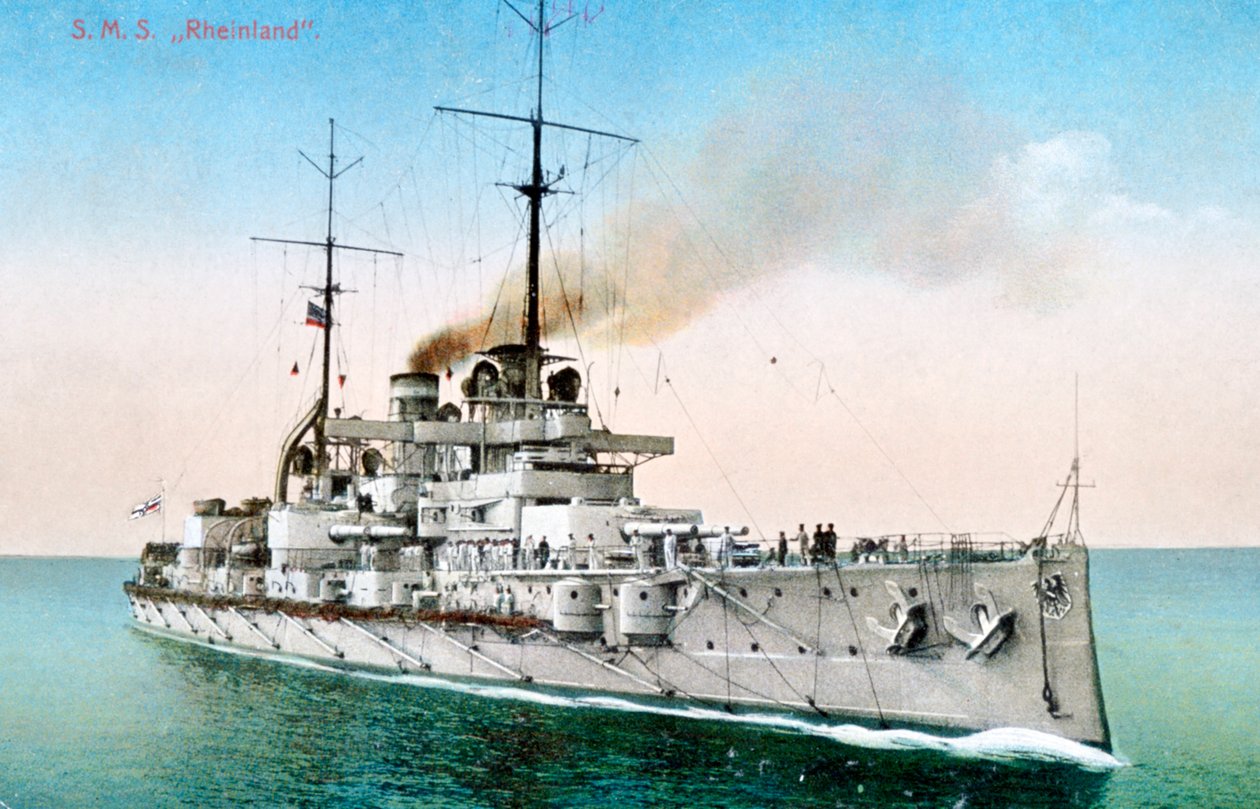 Německá bitevní loď Rheinland, c1910-1918 od Unbekannt