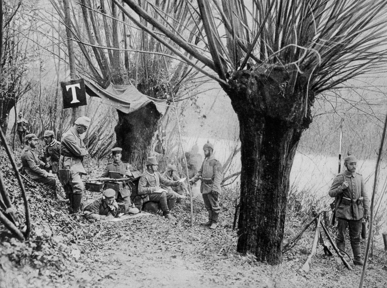 Německá polní telefonní stanice, Aisne, Francie, první světová válka, 1915 od Unbekannt
