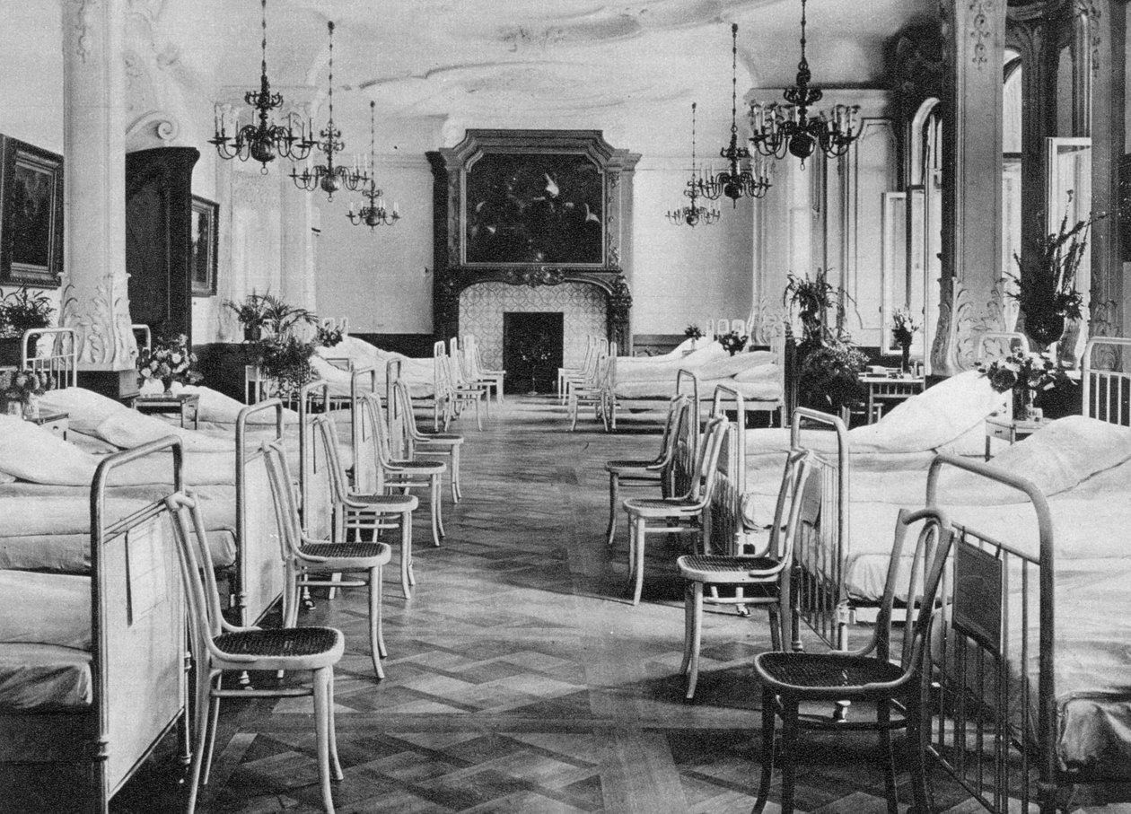 Německá nemocniční ubytovna pro vojáky, Frankfurt nad Mohanem, Německo, první světová válka, 1915 od Unbekannt