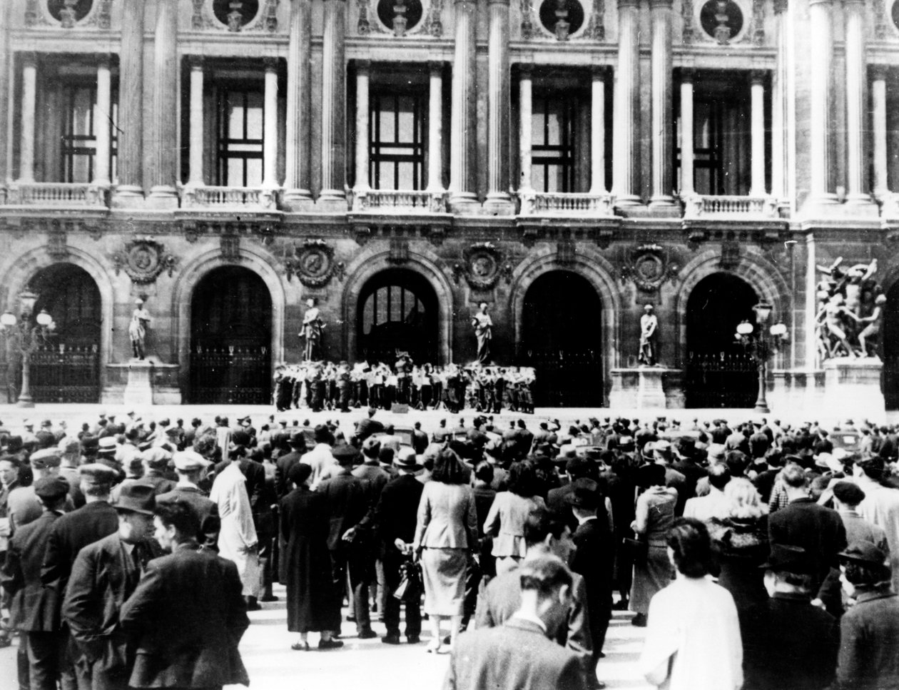 Německá vojenská kapela koncertující, okupovaná Paříž, 1940-1944 od Unbekannt