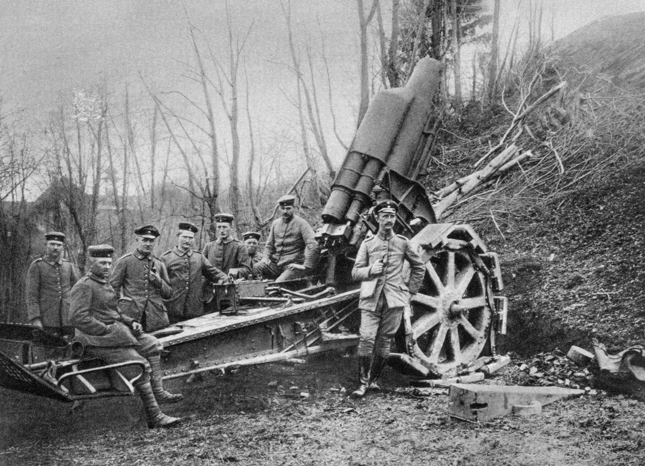 Německý minomet na frontě, Predeal, Rumunsko, první světová válka, 1916 od Unbekannt