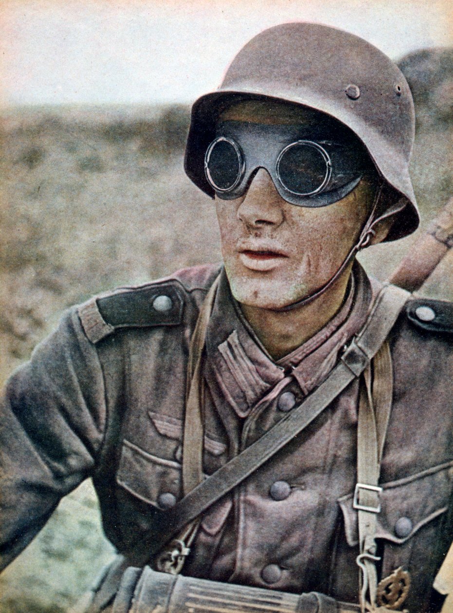 Německý motocyklový voják mířící na východ, Rusko, 1942 od Unbekannt