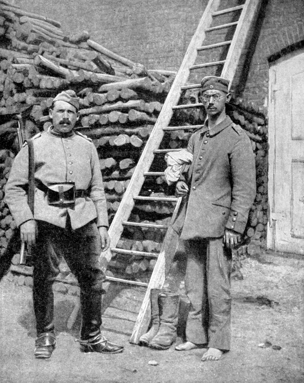 Německý válečný zajatec a stráž, první světová válka, 1915 od Unbekannt