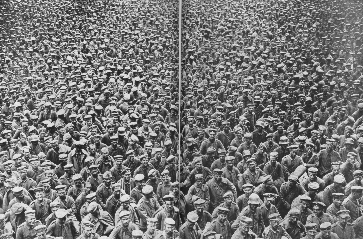 Němečtí zajatci zajatí 3. a 4. britskou armádou, Somme, Francie, 21.-22. srpna 1918 od Unbekannt
