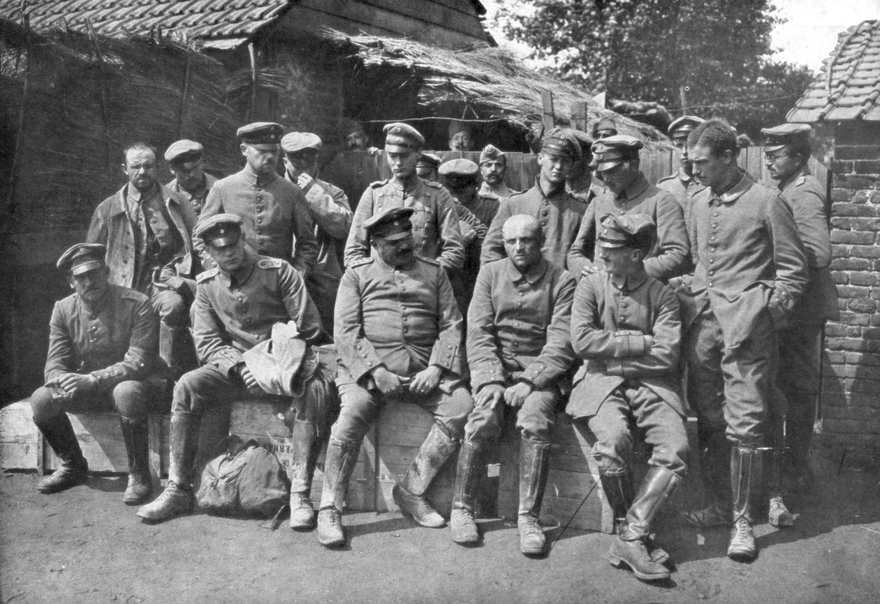 Němečtí váleční zajatci, Ypres, Belgie, 1914 od Unbekannt