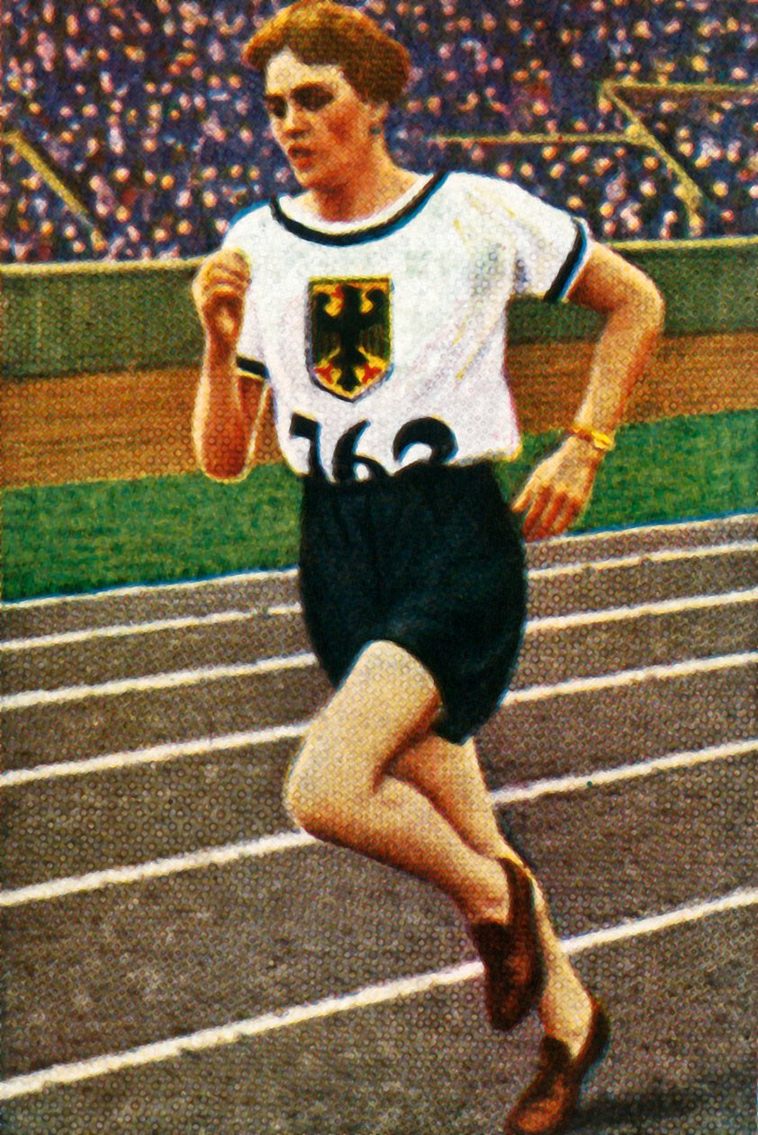 Německá běžkyně Lina Radke, 1928. od Unbekannt
