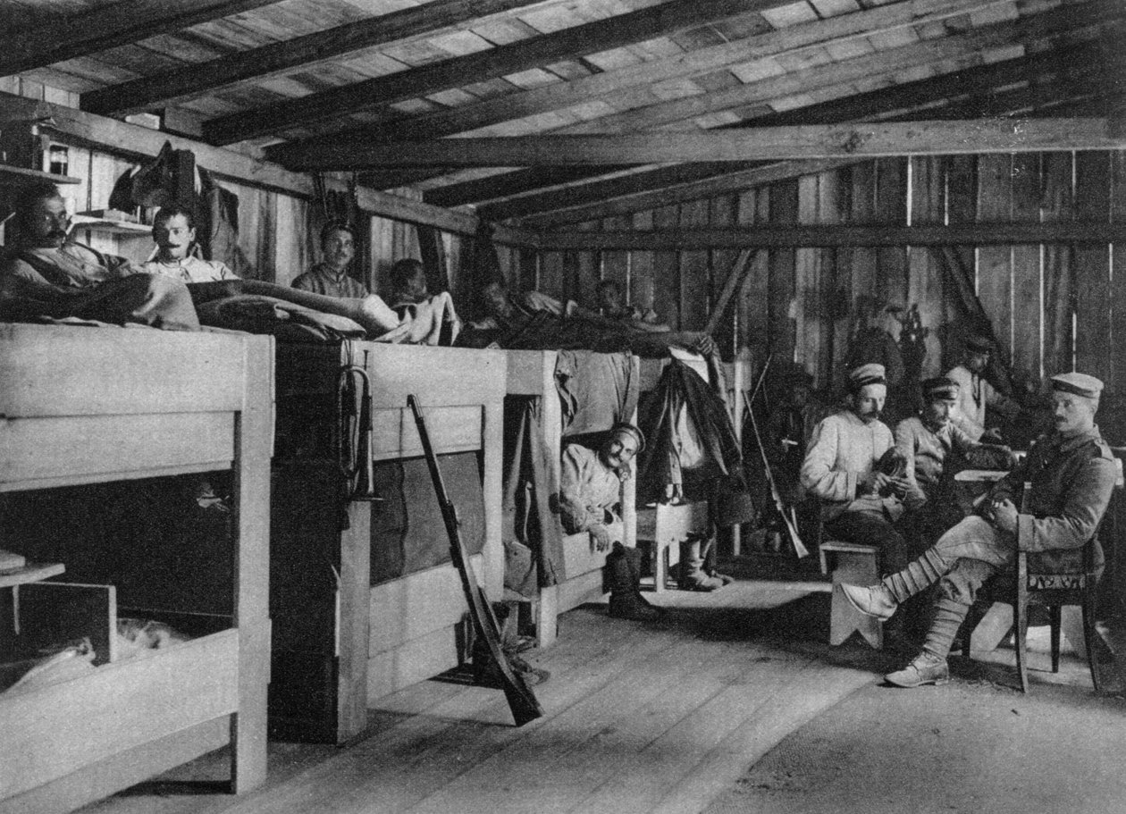 Němečtí vojáci v reduitovém krytu, Vogézy, Francie, první světová válka, 1916 od Unbekannt