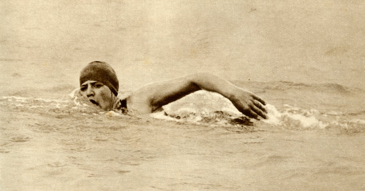 Gertrude Ederle, první žena, která přeplavala kanál, 1926, 1935. od Unbekannt