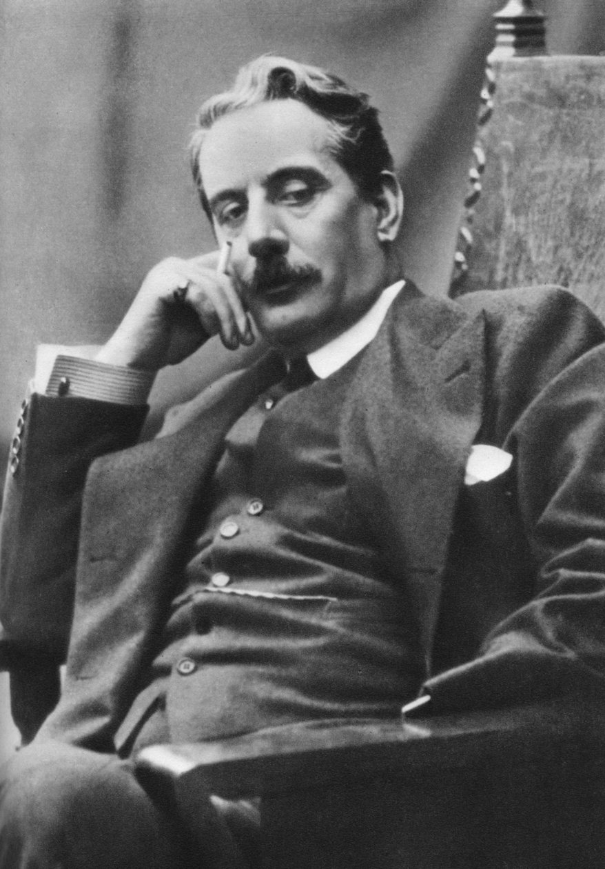 Giacomo Puccini 1858-1924, italský skladatel, 1910 od Unbekannt