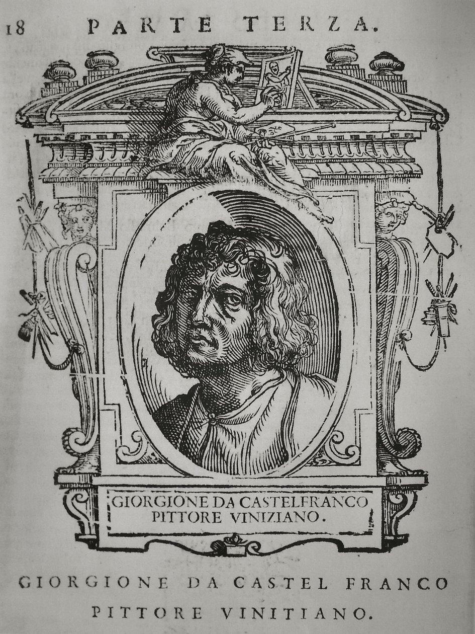Giorgione. Od: Giorgio Vasari, Životy nejznamenitějších italských malířů, sochařů a architektů, 1568 od Unbekannt