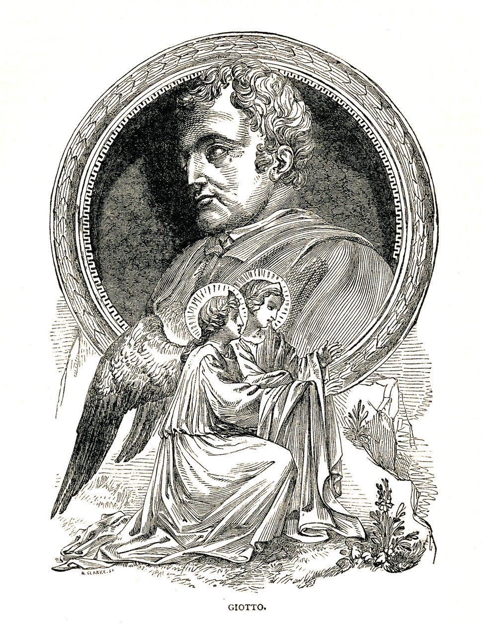 Giotto di Bondone , italský malíř a architekt, 1893 od Unbekannt