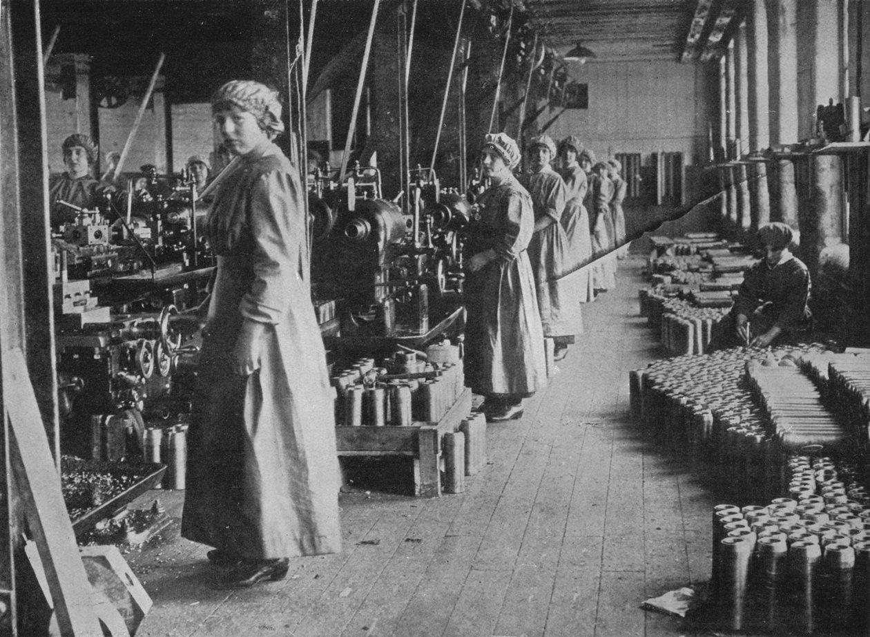 Dělnice v muniční továrně, 1915 od Unbekannt
