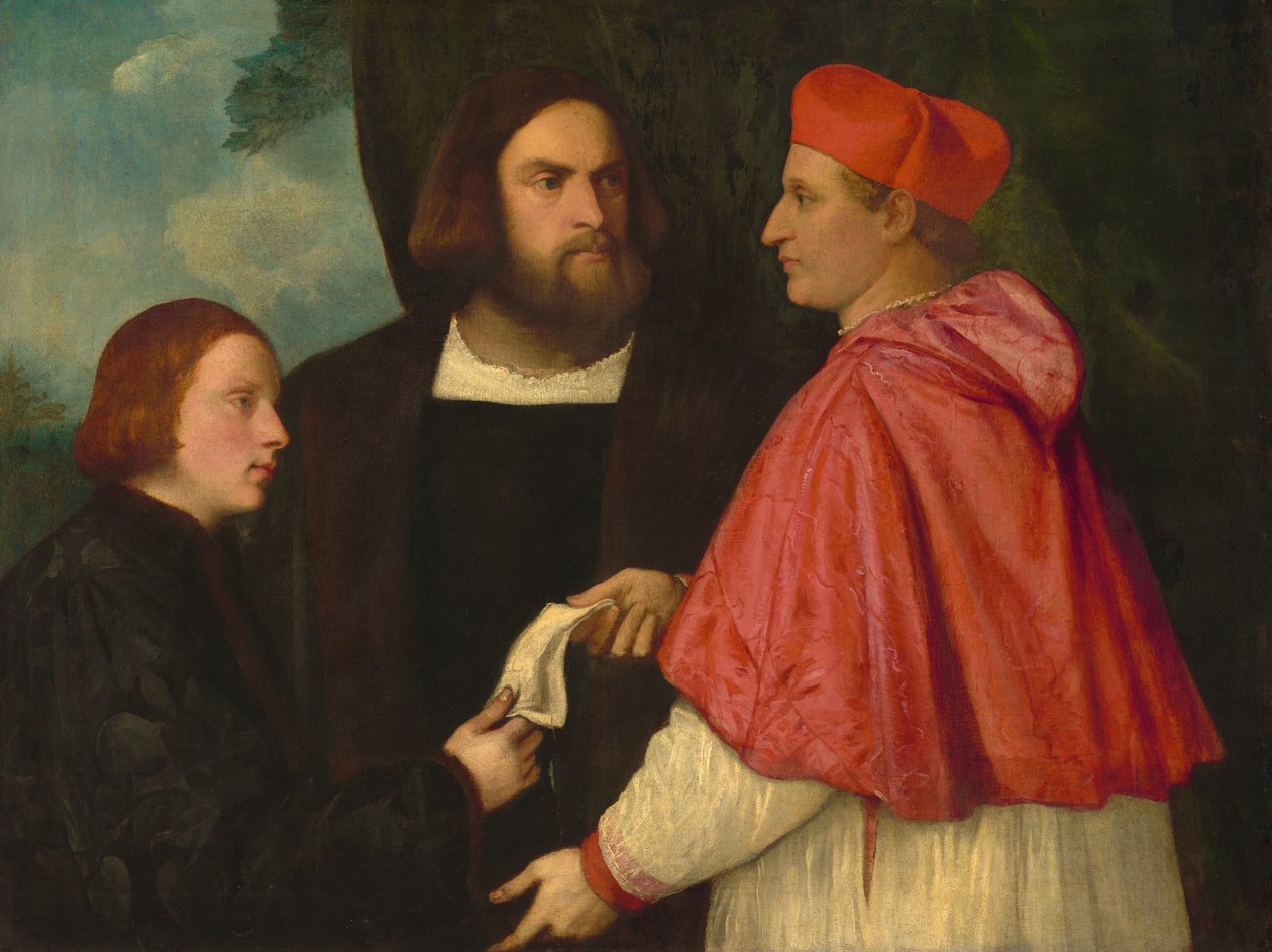 Girolamo a kardinál Marco Corner investující Marco, opat z Carrary, s jeho beneficiem, c15201525. od Unbekannt