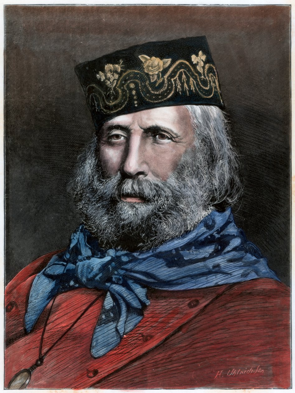 Giuseppe Garibaldi, italský vlastenec, 1882 od Unbekannt