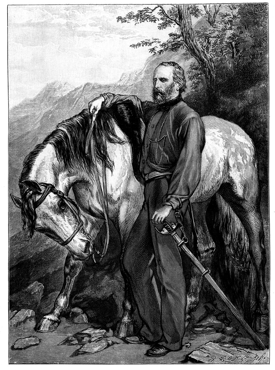 Giuseppe Garibaldi , italský vlastenec a voják Risorgimento, 1900 od Unbekannt