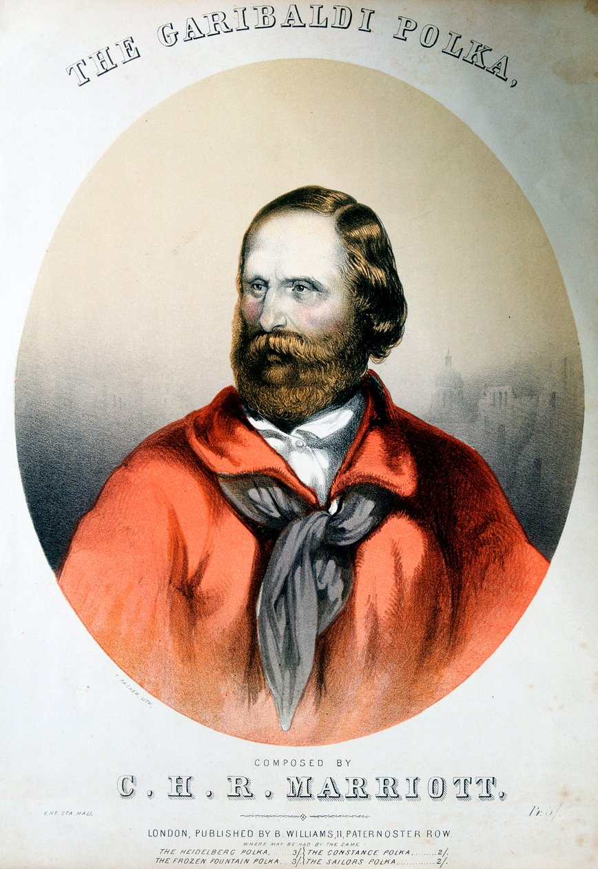 Giuseppe Garibaldi, italský patriot, c1864 od Unbekannt