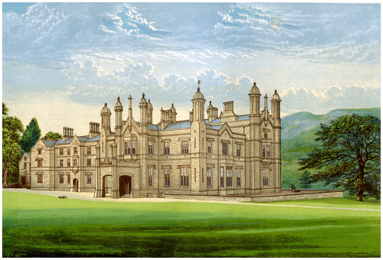 Glanusk Park, Brecknockshire, Wales, domov Baronet Bailey, c1880 od Unbekannt