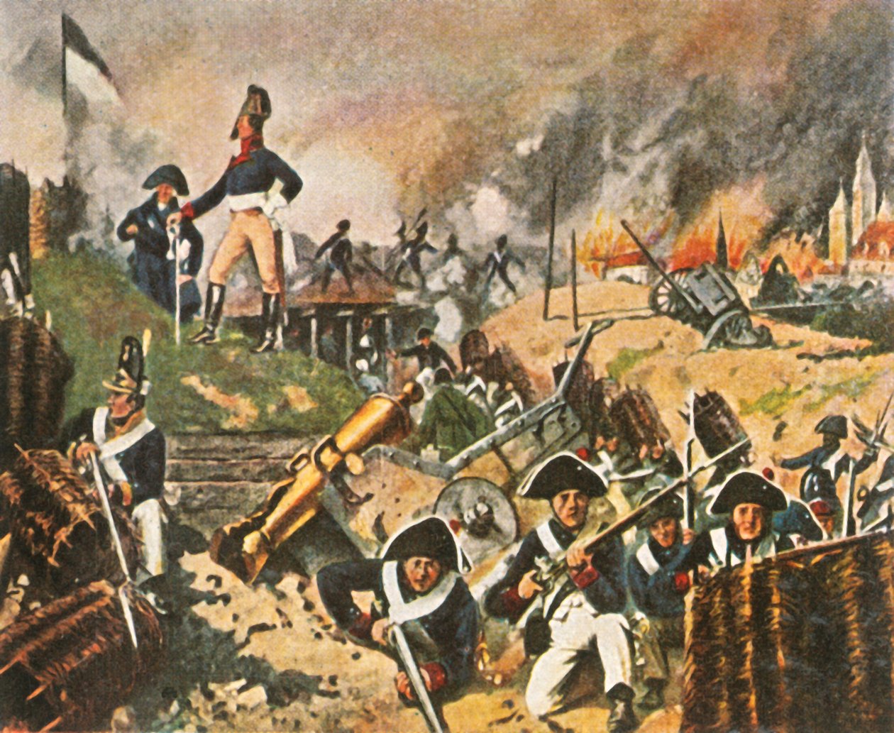 Gneisenau a Nettelbeck na hradbách Kolberg, 1807, 1936. od Unbekannt