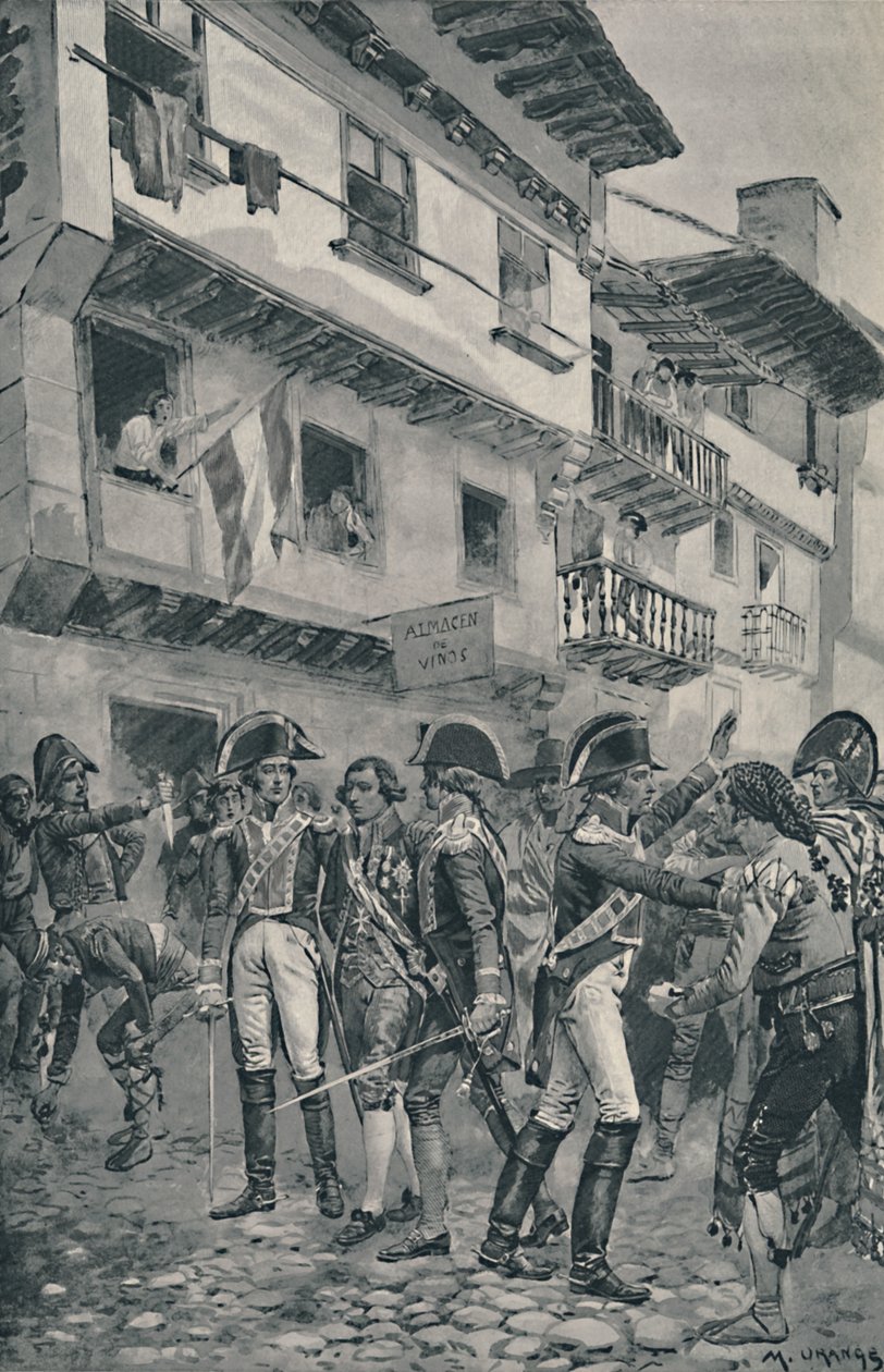 Godoy vzat do vazby španělskými vojsky, 1896 od Unbekannt