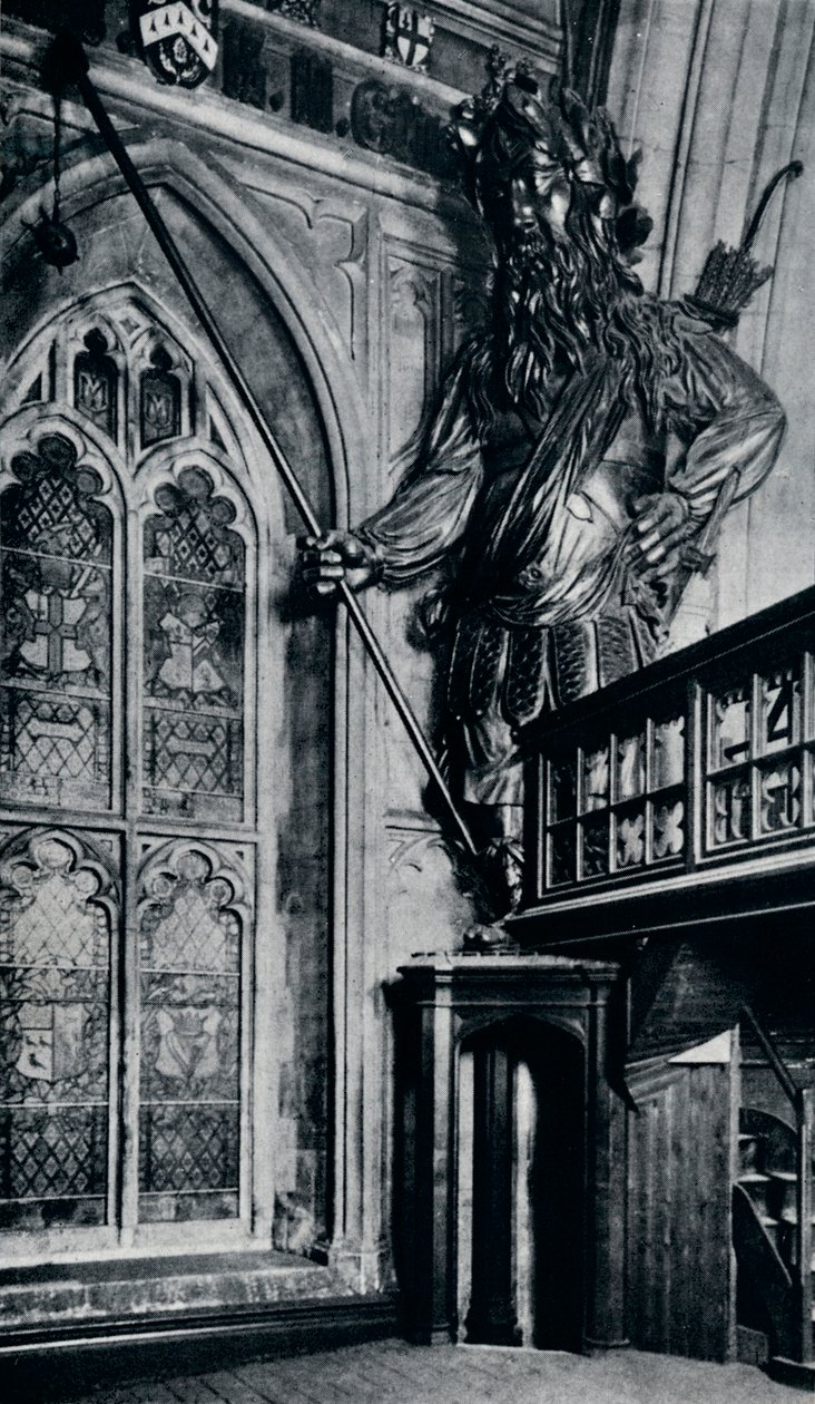 Gog Gogmagog, jeden ze dvou městských obrů spálených při požáru londýnské Guildhall, 1940 od Unbekannt