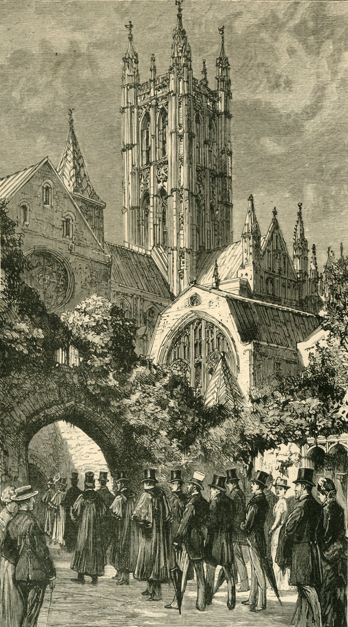 Going To Service by The Dark Entry: Colonial and Indian Visitors v Canterbury, 1886. od Unbekannt