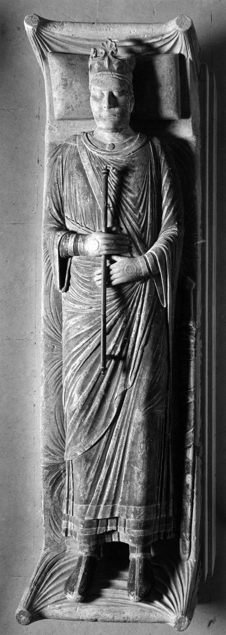 Gotické umění: Ležící anglický král Jindřich II. (1133-1189) v opatství Fontevrault (Fontevraud) (Maine et Loire) od Unbekannt