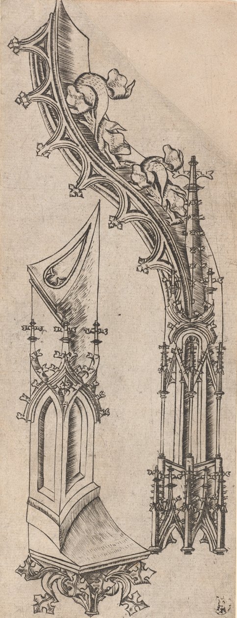 gotické písmeno D, c. 14801500. od Unbekannt