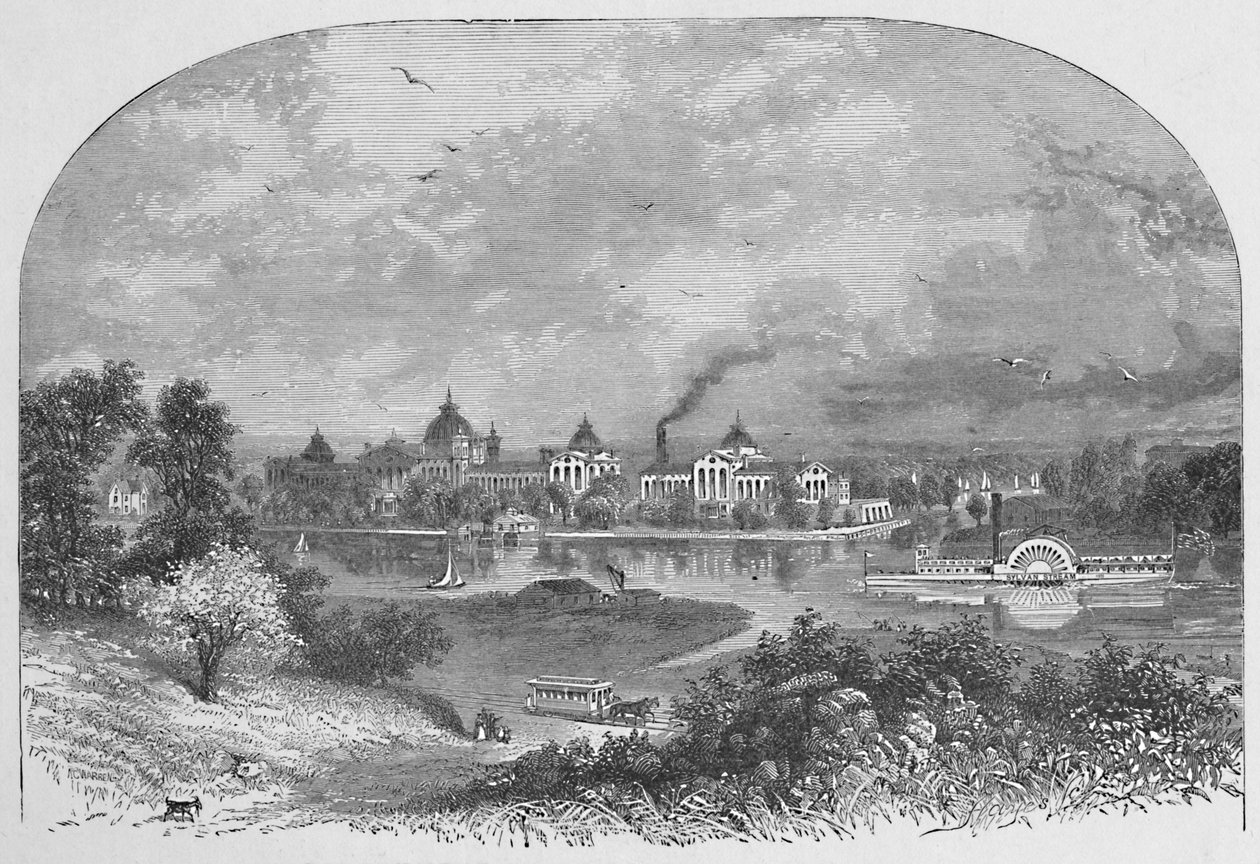 Vládní budovy na ostrově Wards, 1883 od Unbekannt