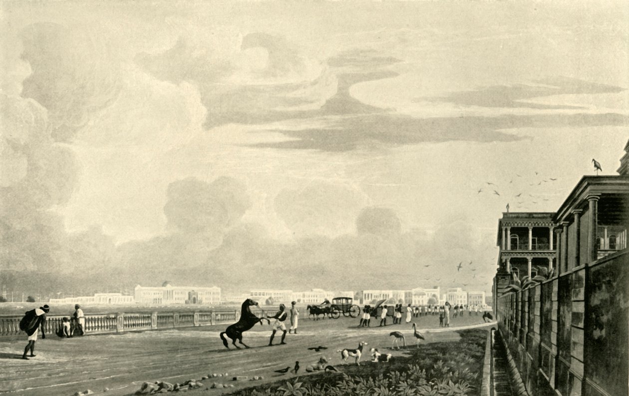 Vládní dům, z Chowringhee, 1820, 1925. od Unbekannt