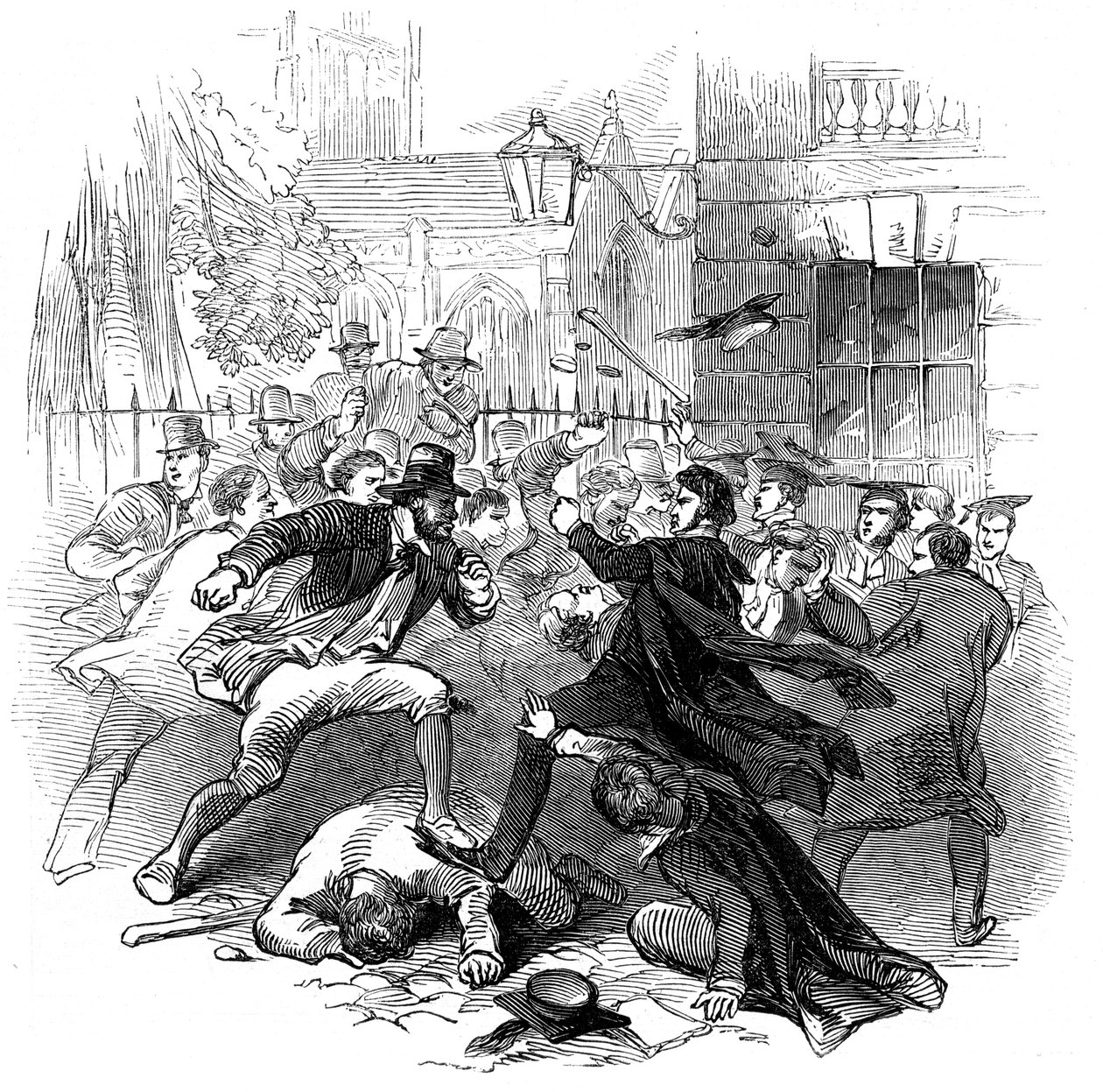 Šaty a městská řada, Oxford, 15. listopadu 1845 od Unbekannt