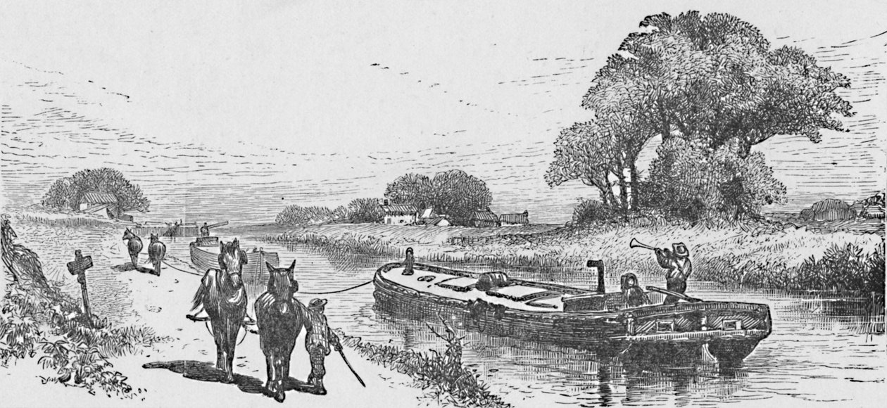 Obilná loď na Erijském kanálu, 1883 od Unbekannt