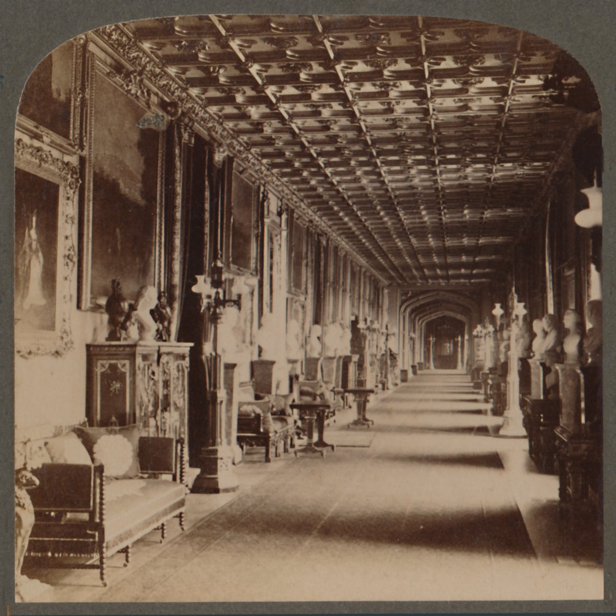 Grand Corridor, hrad Windsor, Anglie, c1910. od Unbekannt