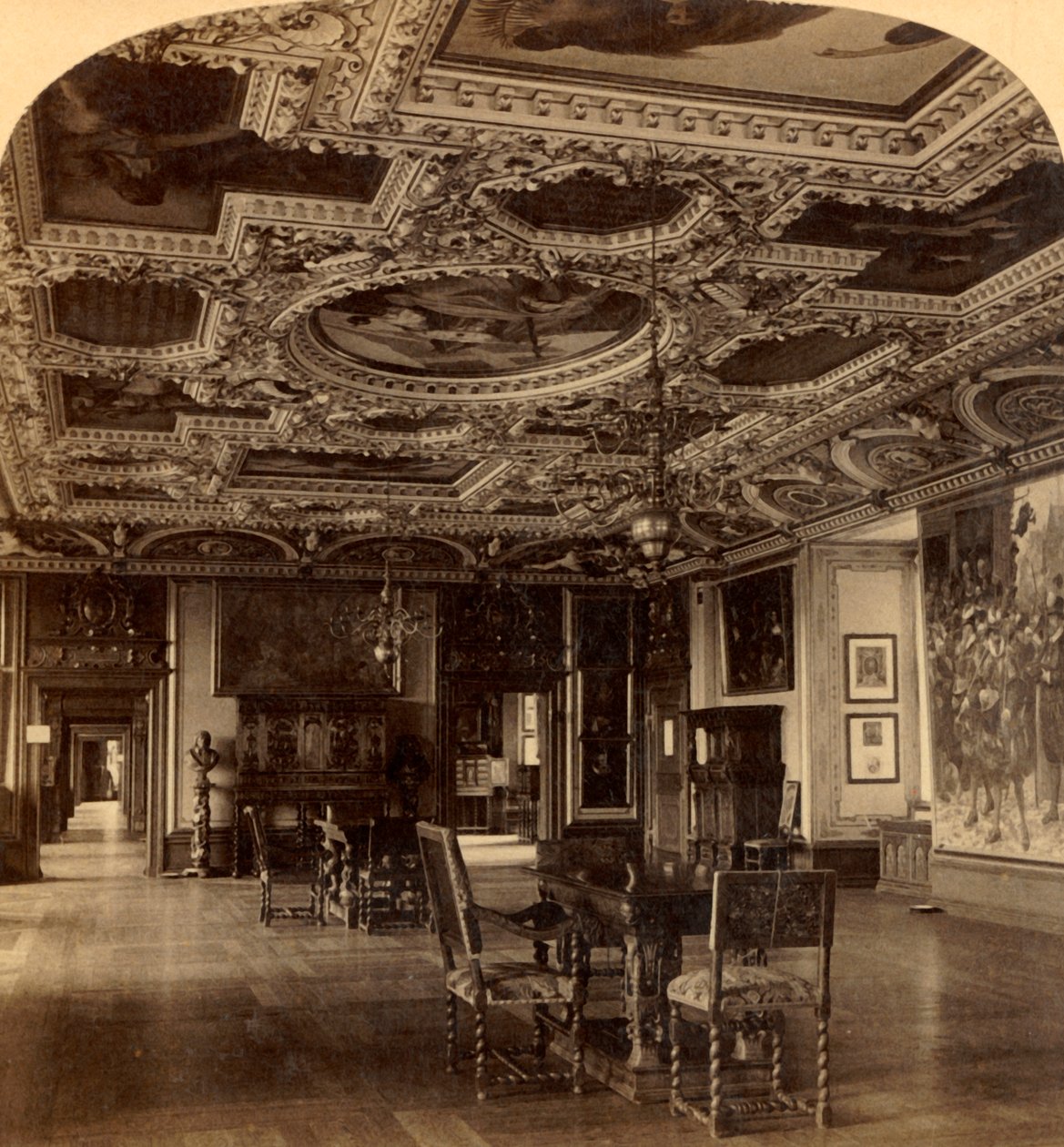 Velká jídelna, zámek Frederiksborg, Dánsko, 1897. od Unbekannt