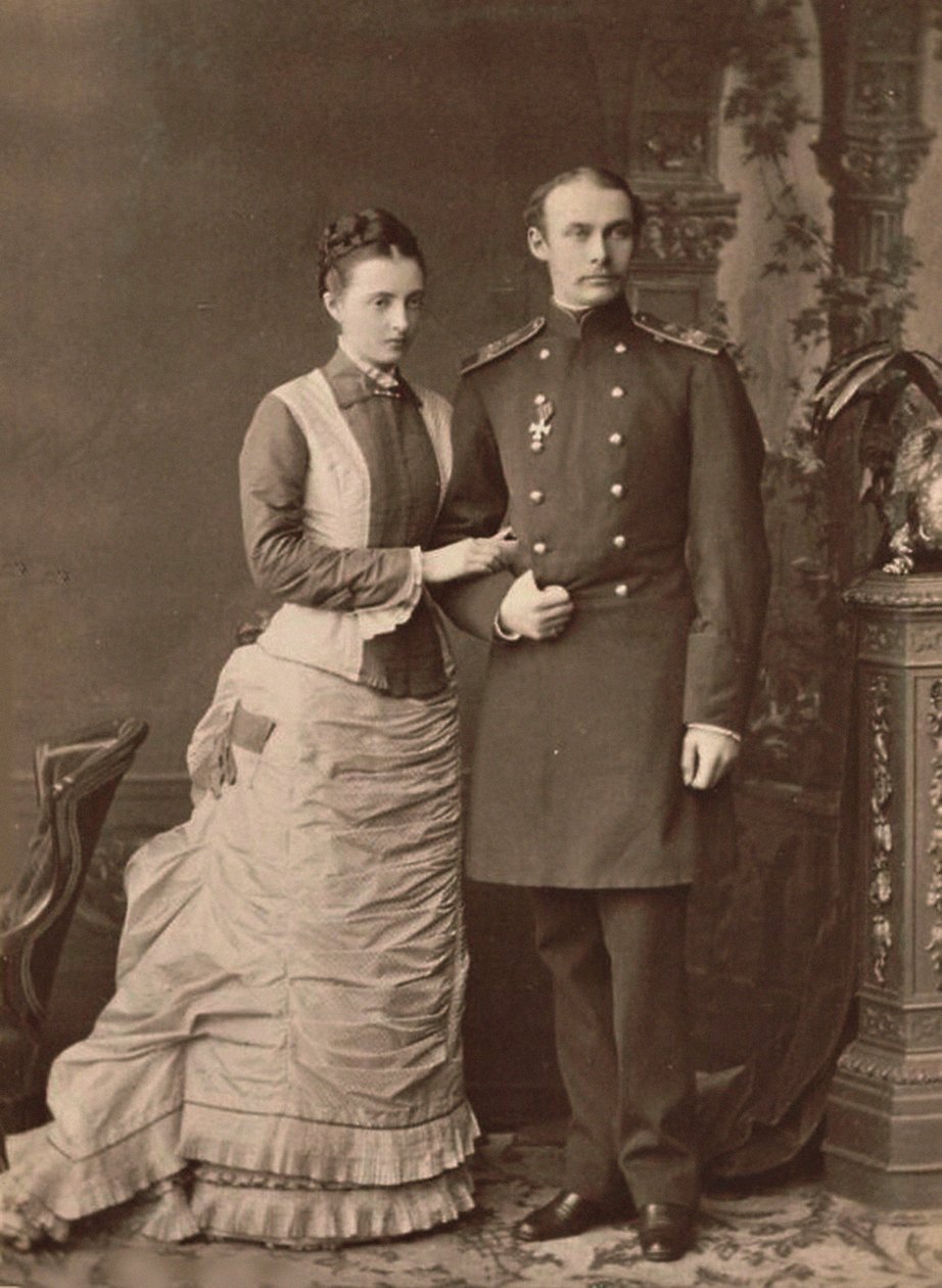 Velkokněžna Anastasia Michajlovna Ruska a velkovévoda Fridrich František III, 1878. od Unbekannt
