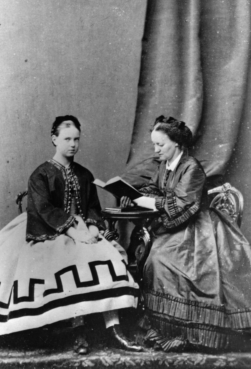 Velkokněžna Maria Alexandrovna Ruska s Annou Tyutcheva, 1864 od Unbekannt