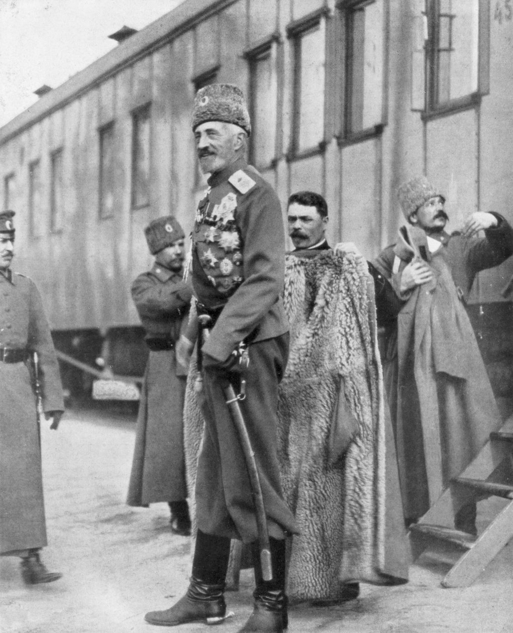 Velkokníže Nikolaj Nikolajevič, ruský generál z první světové války, 16.–17. března 1917 od Unbekannt