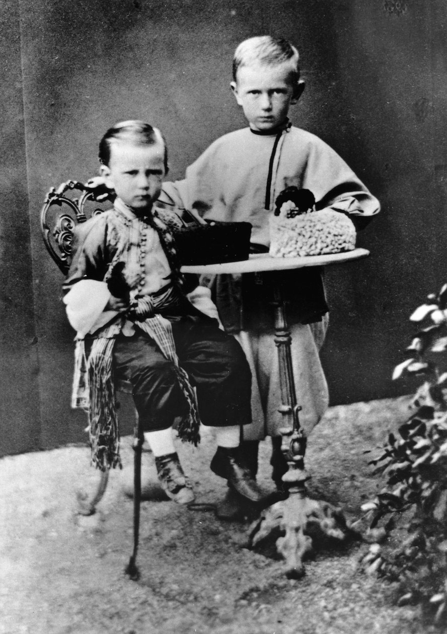 Velkovévodové Paul Alexandrovič a Sergej Alexandrovič z Ruska, 1863 od Unbekannt