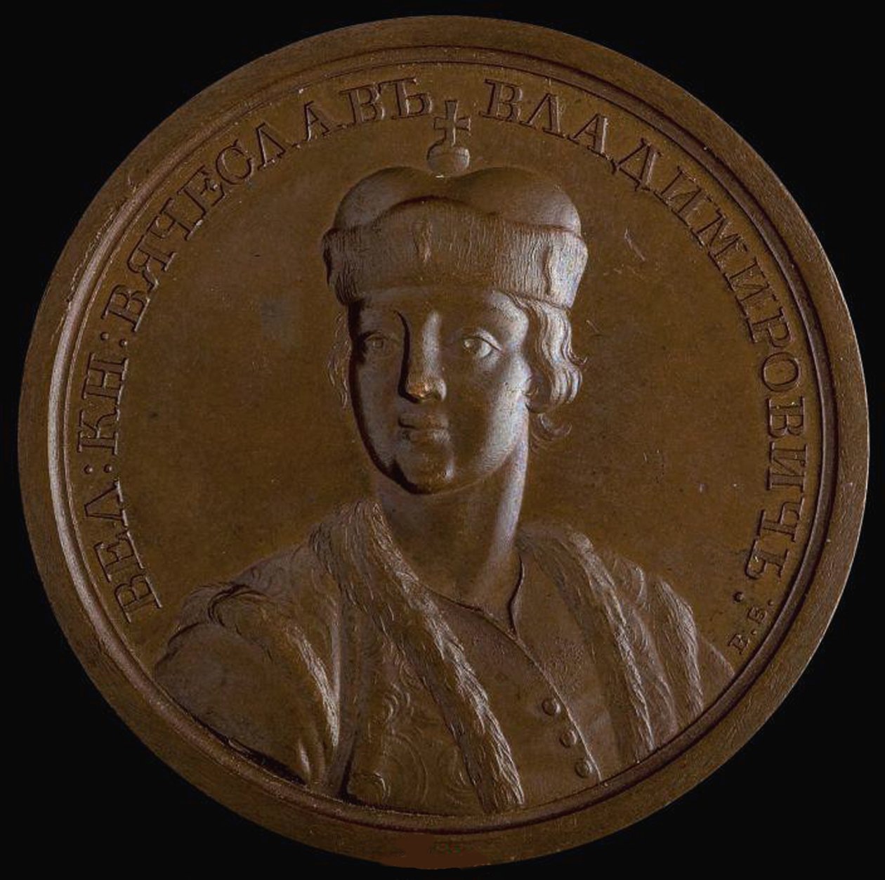Velký princ Viačeslav I. Vladimirovič z Kyjeva ze série historických medailí, 70. léta 18. století od Unbekannt