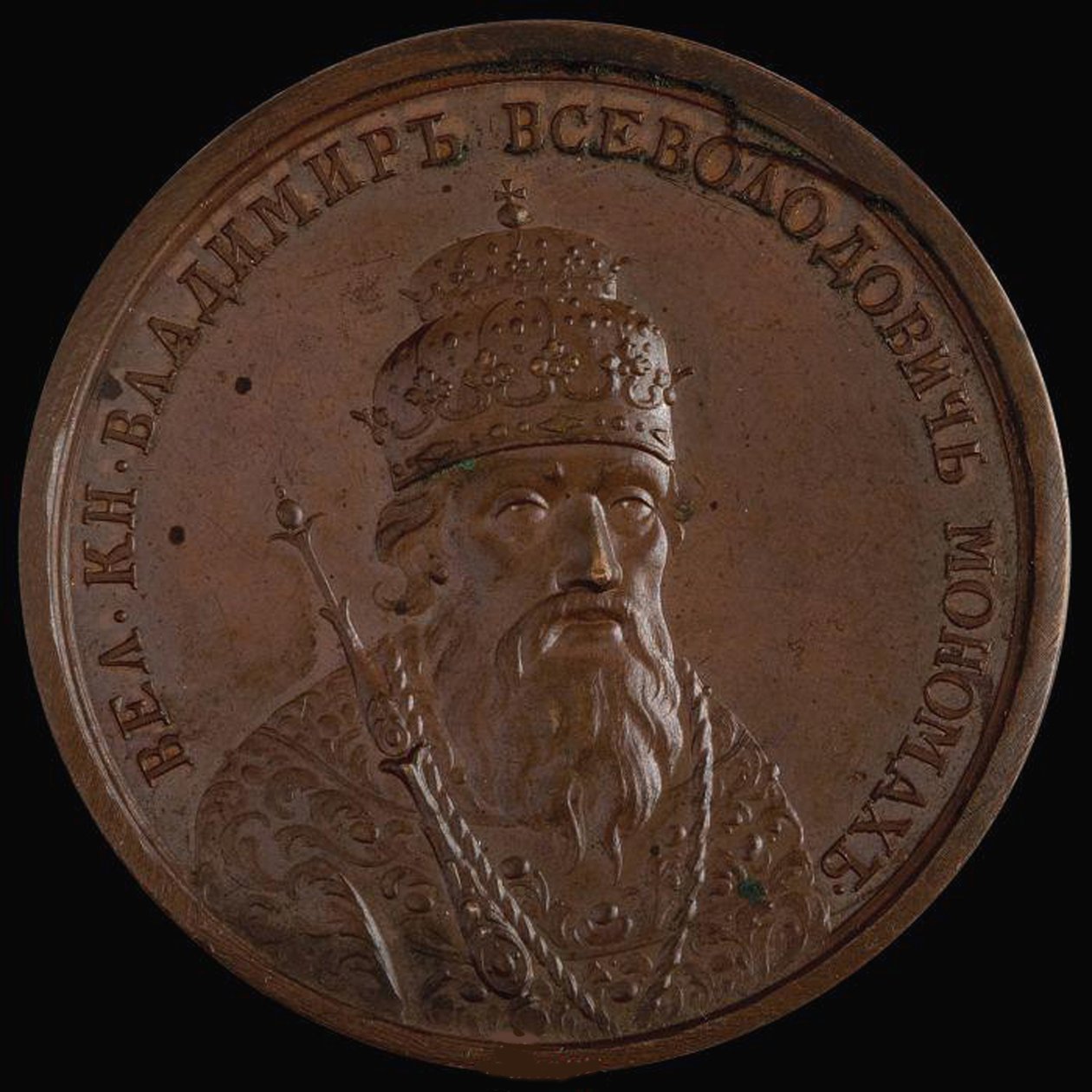 Velký princ Vladimir II Monomach z Kyjeva ze série historických medailí, 70. léta 18. století od Unbekannt