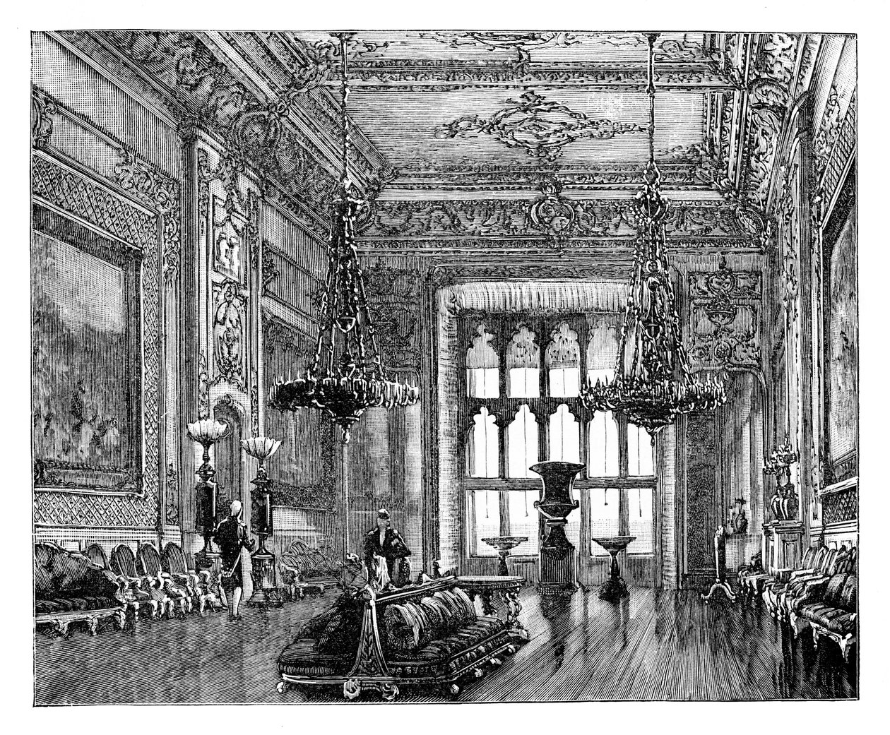 Velká přijímací místnost, hrad Windsor, c1888 od Unbekannt