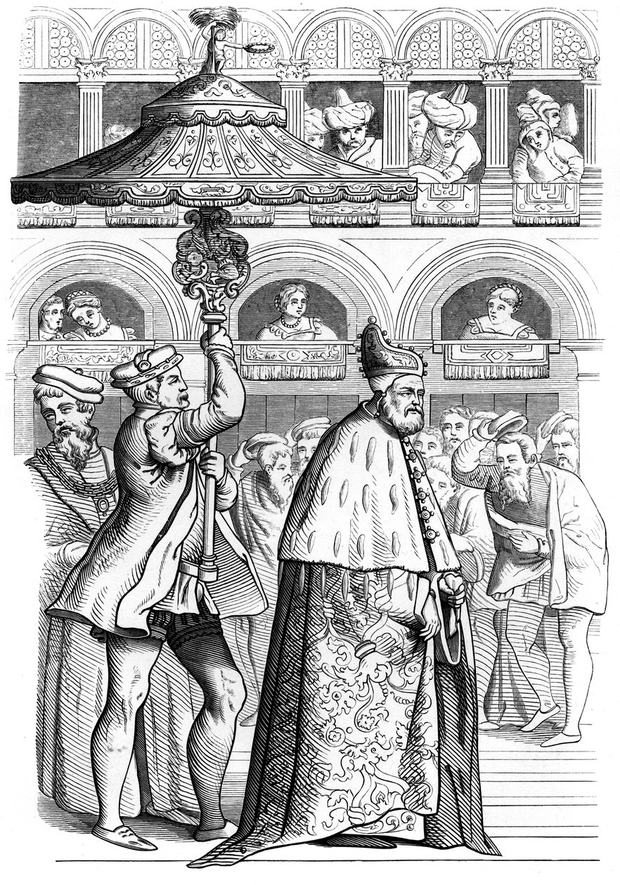 Velký průvod dóžete, Benátky, Itálie, 16. století 1849 od Unbekannt