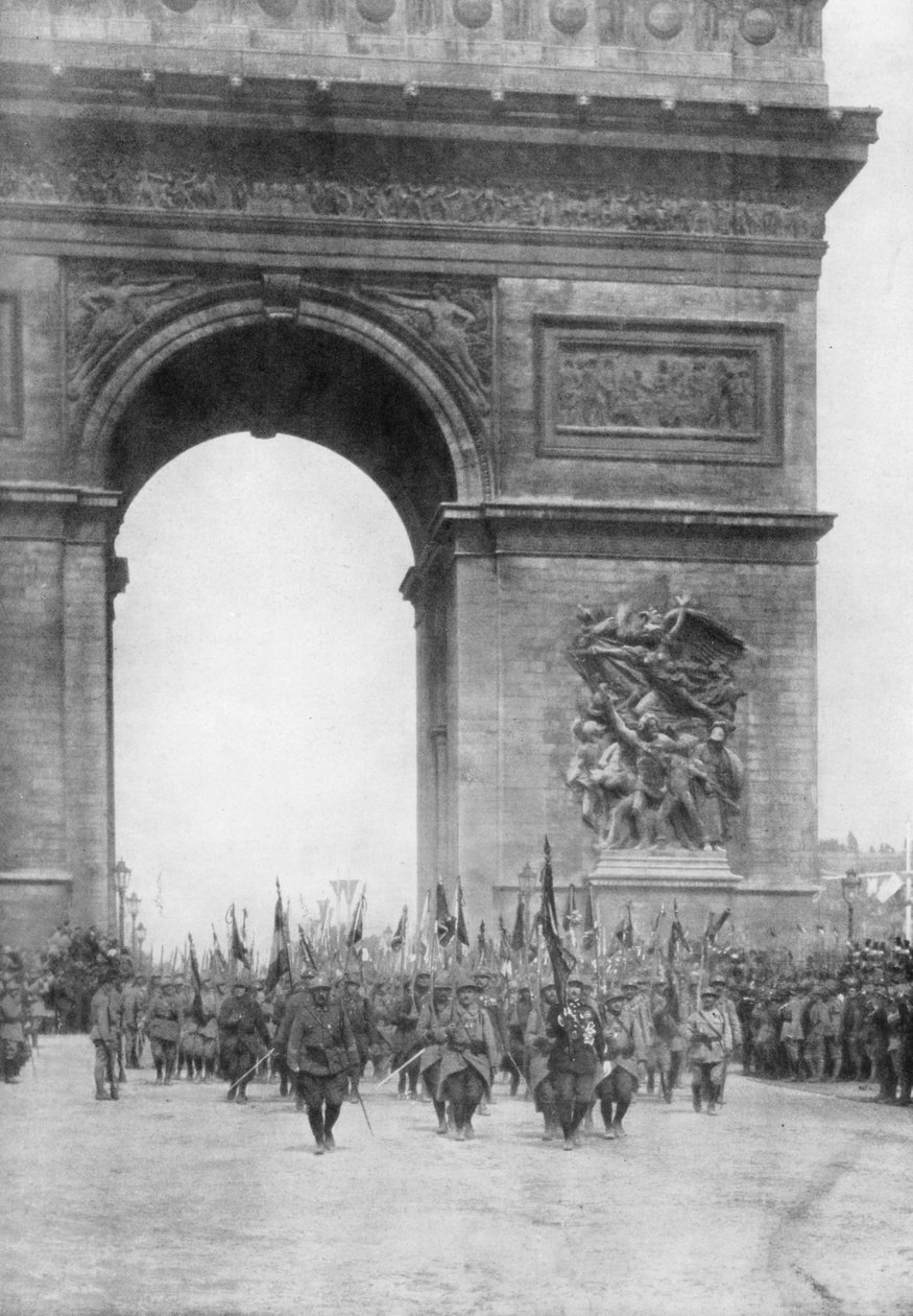 Přehlídka velkého vítězství, Arc de Triomphe, Paříž, Francie, 14. července 1919 od Unbekannt